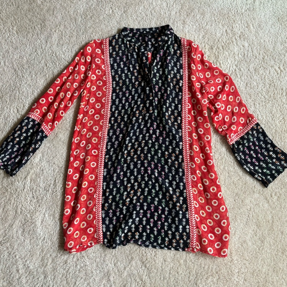 Tolani Silk Tunic Dress. Small.